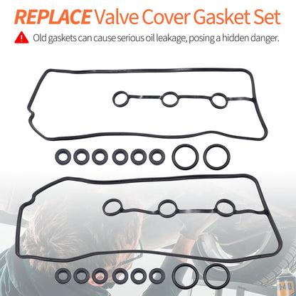 HiSport Valve Cover Gasket - Compatible with Toyota 2005-2015 Tacoma 4.0L 2005-2010 Tundra 4.0L 2003-2009 4Runner 4.0L 2007-2009 FJ Cruiser 4.0L - Replace VS50634R