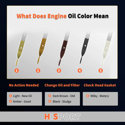 HiSport Engine Oil Dipstick Compatible with Audi A4 A4 Quattro A5 A5 Quattro A6 A6 Quattro A8 Quattro Q5 Q7 S4 S5 Replaces 06J115611H