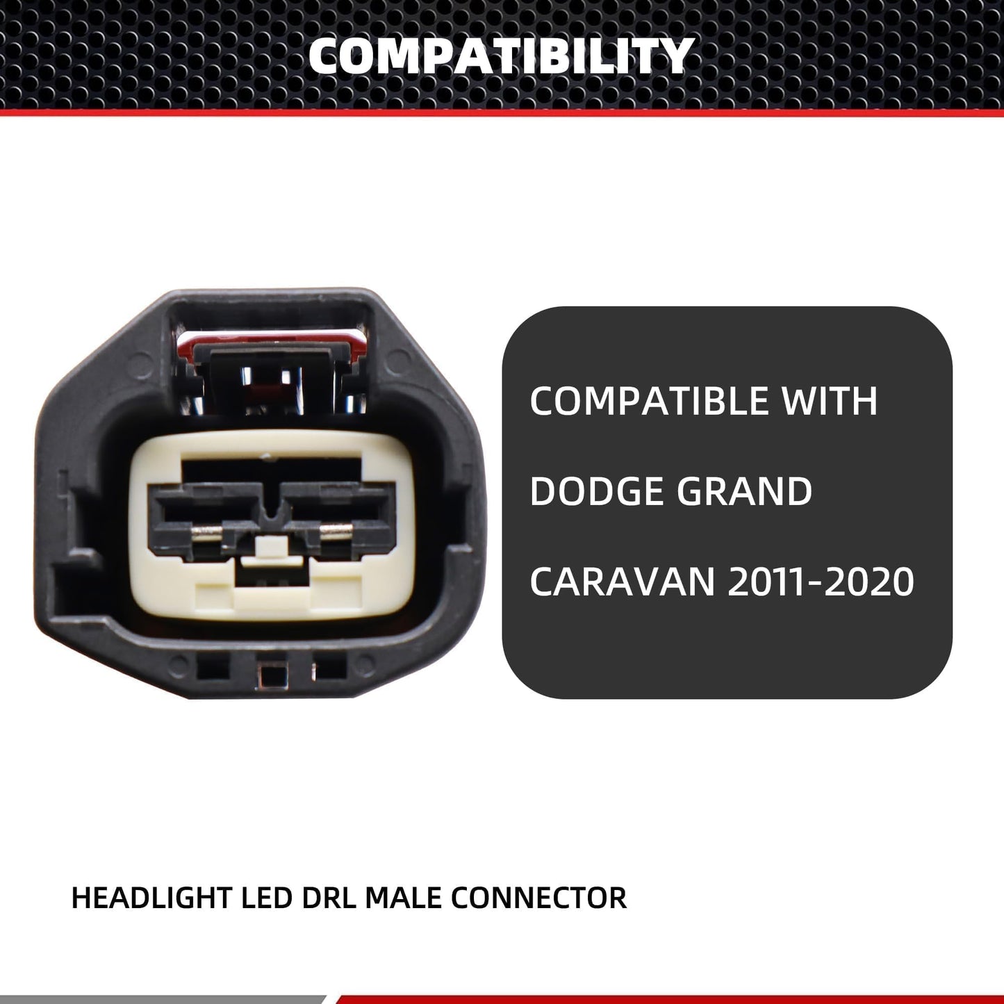 HiSport Radiator Cooling Fan Connector Compatible with Dodge Grand Caravan 3.6L V6 2011 2012 2013 2014 2015 2016 2017 2018 2019 2020, Dodge Grand Caravan 3.3L 3.8L 4.0L V6 2010