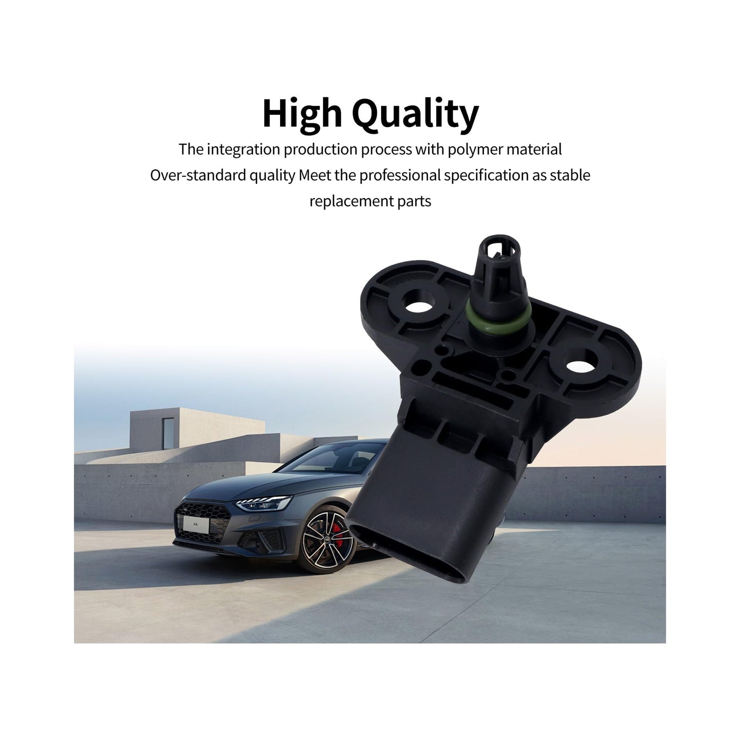 HiSport 0261230234 MAP Manifold Absolute Pressure Sensor Compatible with Audi A4 A5 A6 A7 A8 Q5 Q7 RS5 S4 S5 SQ5, VW Volkswagen Beetle, Golf, Jetta, Passat, SportWagen, Touareg 2011 2012 2013 2014