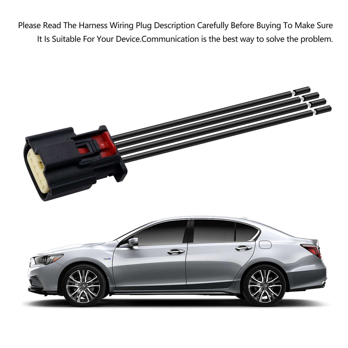 HiSport HID Halogen Headlight Connector Pigtail Adapter Harness Plug 4-Wire Compatible with Ford Escape Taurus F150 2013-2021 2Pcs