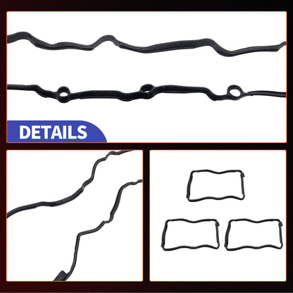 HiSport Valve Cover Gasket Set - Compatible with BMW 135i 135is 335i GT xDrive 435i xDrive Gran Coupe 535i GT xDrive 640i Gran Coupe M3 M4 X1 X3 X4 X5 X6 3.0L 2010-2019 - Replace VS50711