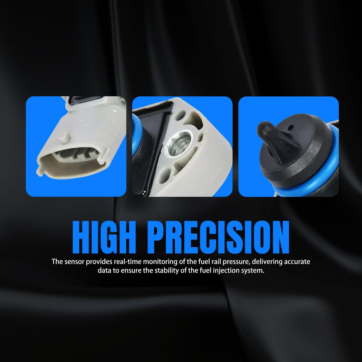 HiSport 0261230238 Fuel Injection Pressure Sensor Compatible with Volvo C30 2007-2013, C70 2006-2013, S40 2004-2011, S60, S80, V50, V60, V70, XC60, XC70, XC90 Replacement Part