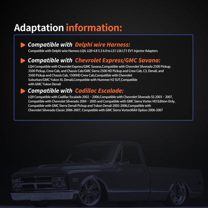 HiSport Fuel Injector Connectors Adapters Compatible with Delphi Wire Harness to EV1 LQ4 LQ9 4.8 5.3 6.0