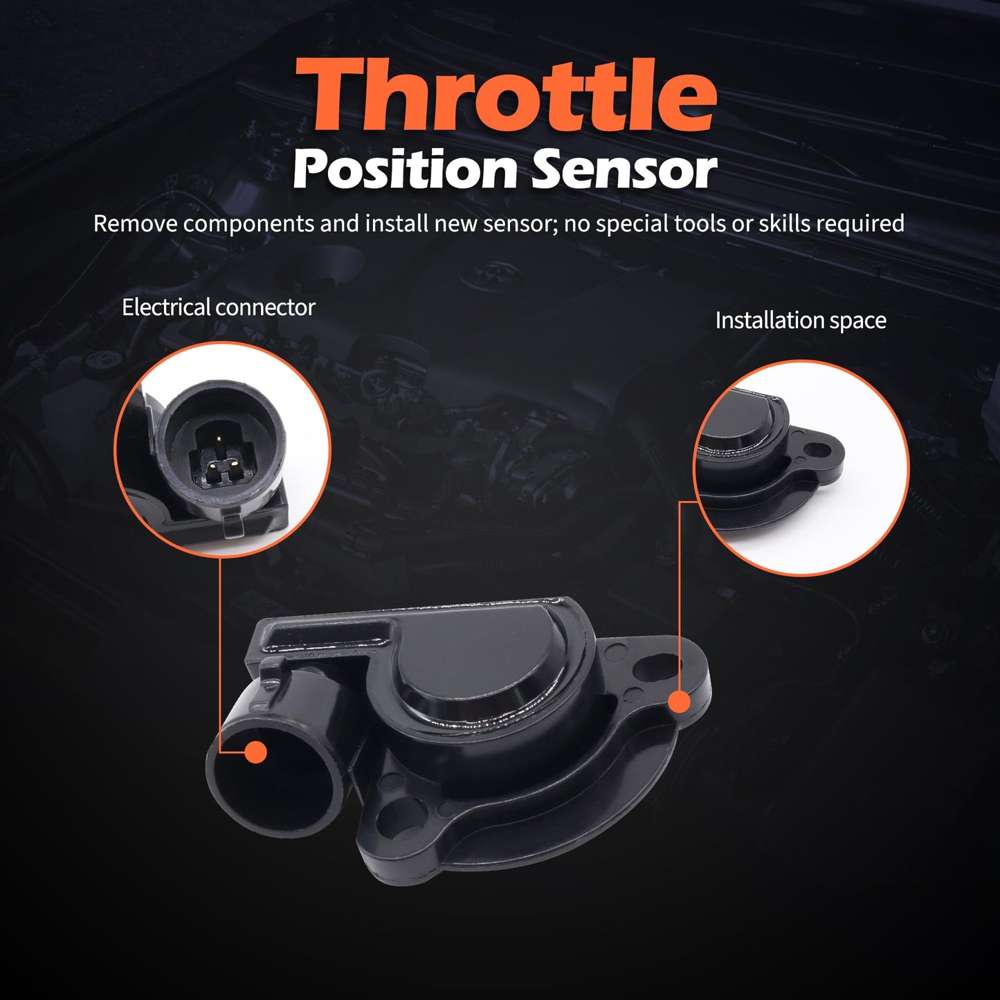 HiSport Throttle Position Sensor TPS 17106681 Replacement for Chevy Truck Chevrolet Daewoo K1500 2500 3500 1991-1995,Compatible with GMC Suburban C1500 C2500 K1500 K2500 5.7L 7.4L 1992-1995