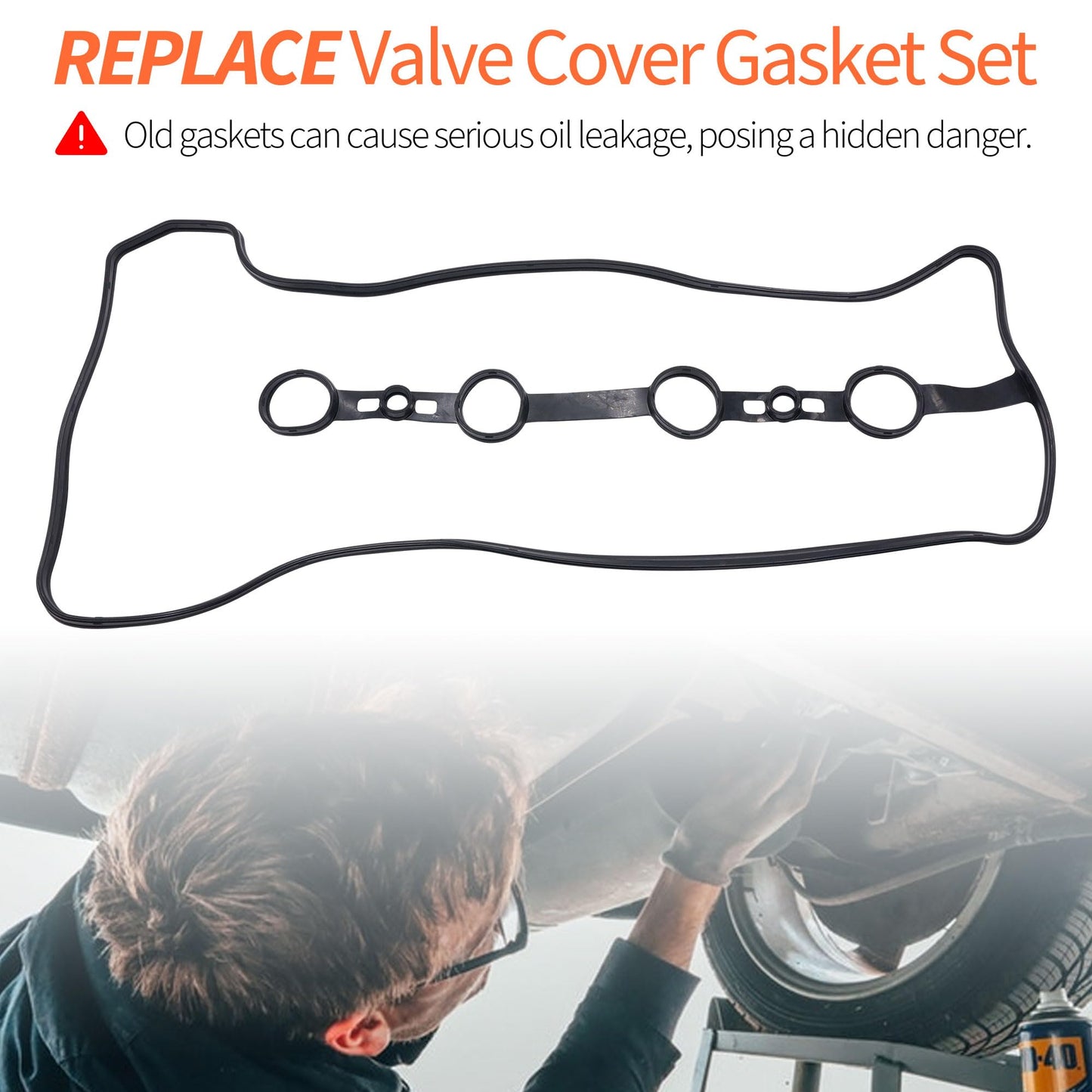 HiSport Valve Cover Gasket Seal - Compatible with Lexus HS250h Pontiac Vibe Scion tC xB Toyota Camry Corolla Highlander Matrix RAV4 Solara 2.0L 2.4L 2001-2015 - Replace VS50530R