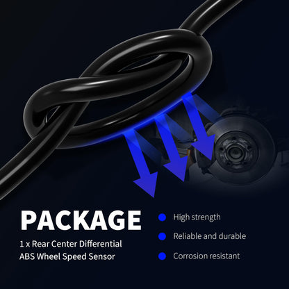 HiSport Rear Center Differential ABS Wheel Speed Sensor 5032220AA 970-280 Compatible with Dodge Ram Mitsubishi Raider Ram 1500 2500 3500 Truck