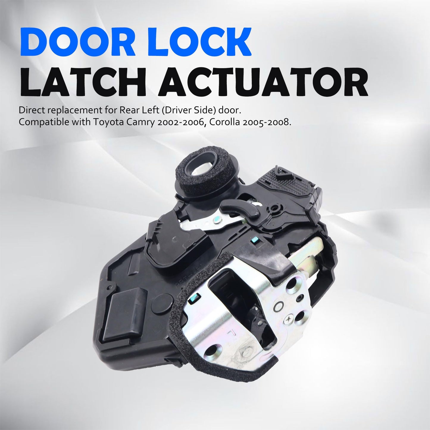 HiSport Door Lock Actuator Rear Left Driver Side 931-430 Compatible with Toyota Camry 2002-2006, Corolla 2005-2008 Replaces 69060-AA040