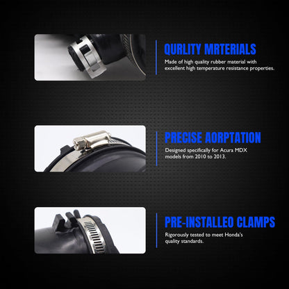 HiSport 17228-5J6-A10 Engine Air Intake Hose Compatible with Acura Mdx 2016;Honda Odyssey 2018 2019 2020 2021 2022 2023 2024,Passport 2019 2020 2021 2022 2023 2024,Pilot 2016-2022,Ridgeline 2017-2024