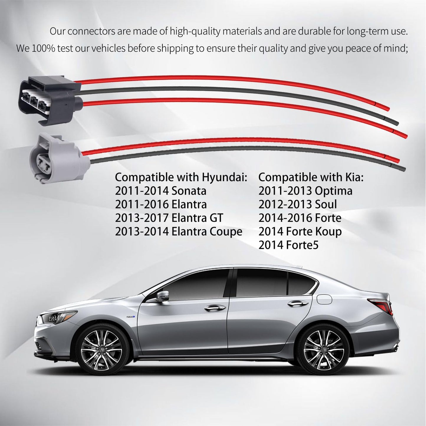 HiSport Cooling Fan Resistor Wiring Harness Connector 25385-07550 - Compatible with Hyundai Sonata Elantra GT Elantra Coupe Compatible with Kia Optima Soul Forte Koup Forte5 2011-2017