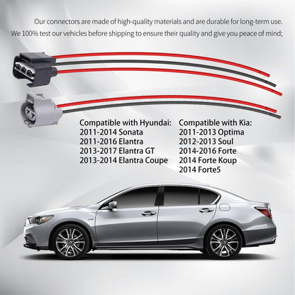 HiSport Cooling Fan Resistor Wiring Harness Connector 25385-07550 - Compatible with Hyundai Sonata Elantra GT Elantra Coupe Compatible with Kia Optima Soul Forte Koup Forte5 2011-2017