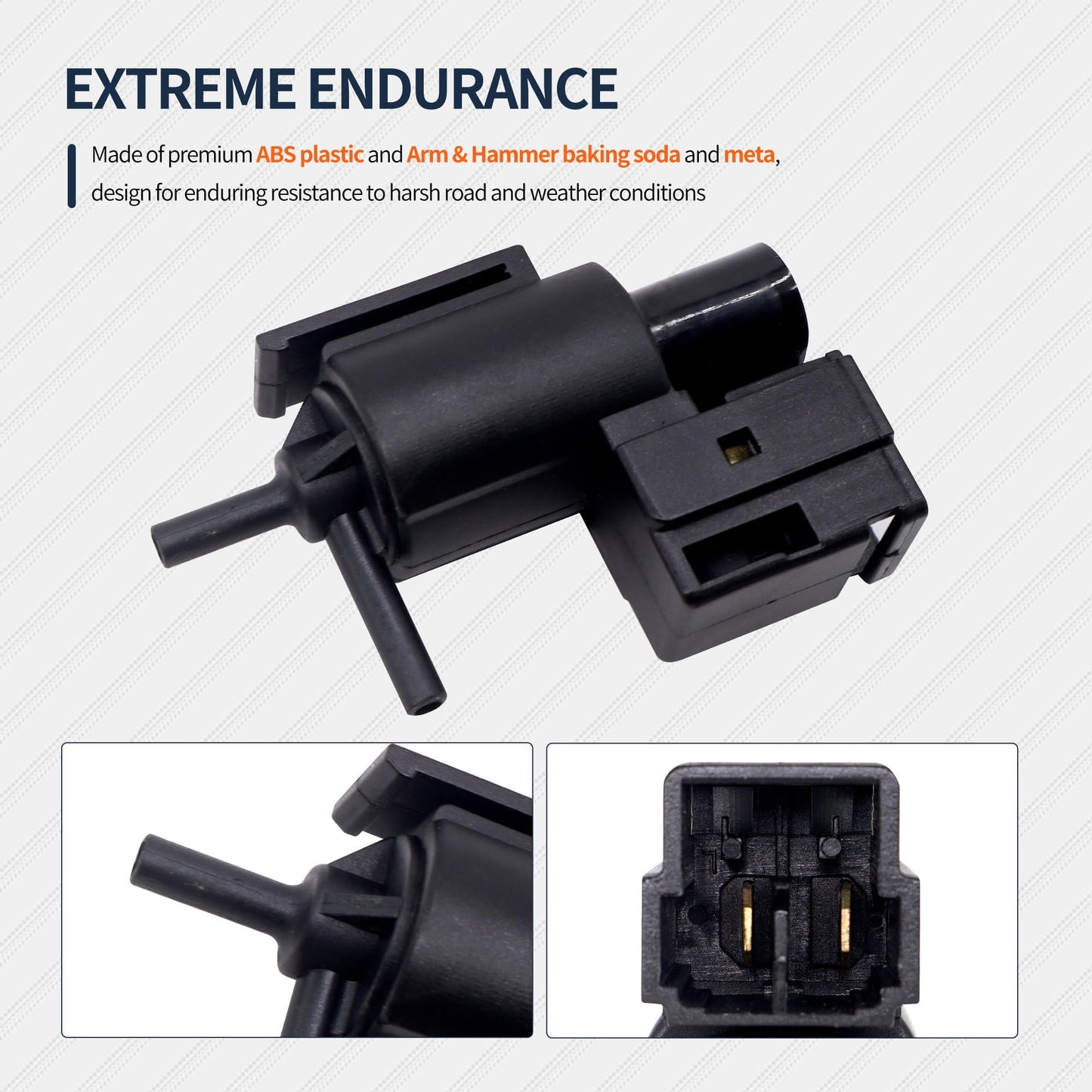 HiSport Exhaust Gas Recirculation Vacuum Solenoid Switch Valve 911-707 KL0118741 - Compatible with Mazda rx8 2004 MPV MX6 Protege 1992-2011 - Replaces K5T49051 K5T49090