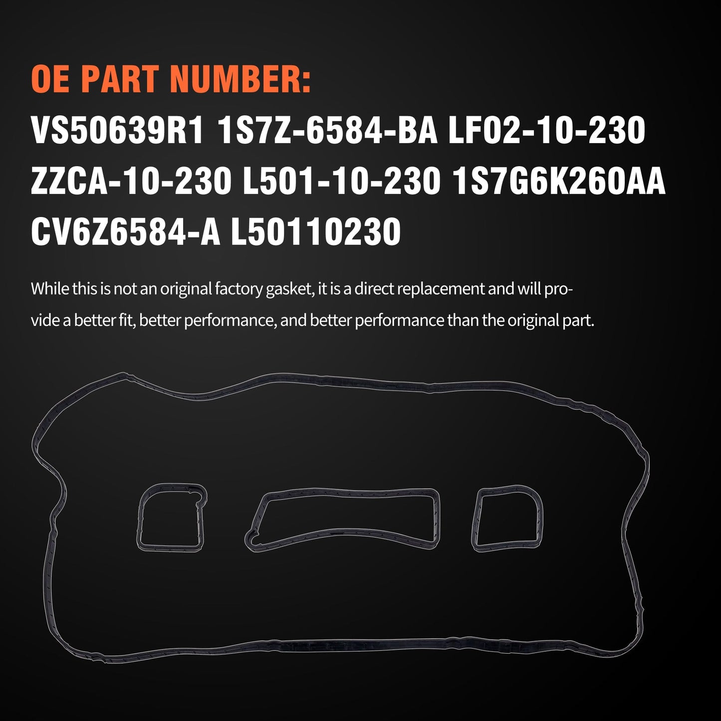 HiSport Valve Cover Gasket Set - Compatible with Ford Escape Focus Fusion Ranger Transit Connect Lincoln MKZ Mazda 3 Sport 5 6 B2300 MX-5 Miata Mercury 2.0L 2.3L 2.5L 2003-2020 - Replace VS50639R1