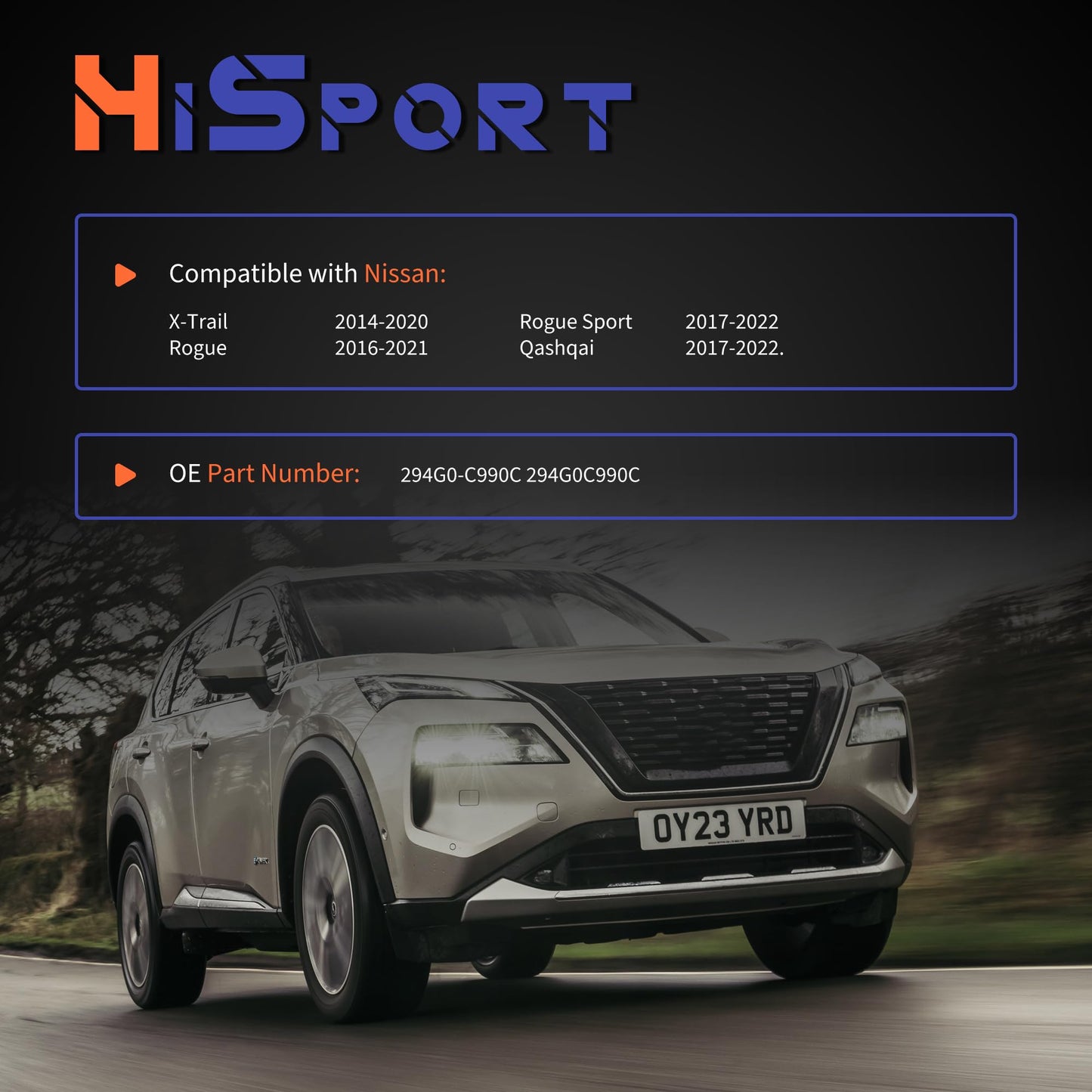 HiSport Main Current Battery Sensor Assembly Compatible with Nissan Qashqai Rogue Sport X-Trail Replacement for 294G0C990C 294G0-C990C