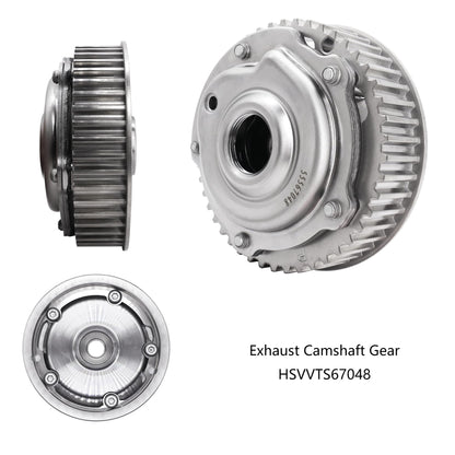 HiSport 55567048 Engine Timing Camshaft Sprocket Cam Phaser VVT Gear with Bolts Intake & Exhaust - Compatible with Chevry Aveo Aveo5 Cruze Cruze Limited Sonic G3 1.6L 1.8L - Replace 55567049