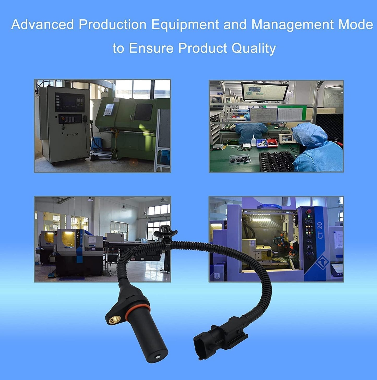 HiSport 39180-2B000 2PCS Crankshaft Position Sensor Compatible with Hyundai Accent 2012-2015, Elantra 2011-2015, Elantra GT 2014-2015, Tucson 2014-2015, Veloster, Kia Forte Rio Sou Rondo Seltos