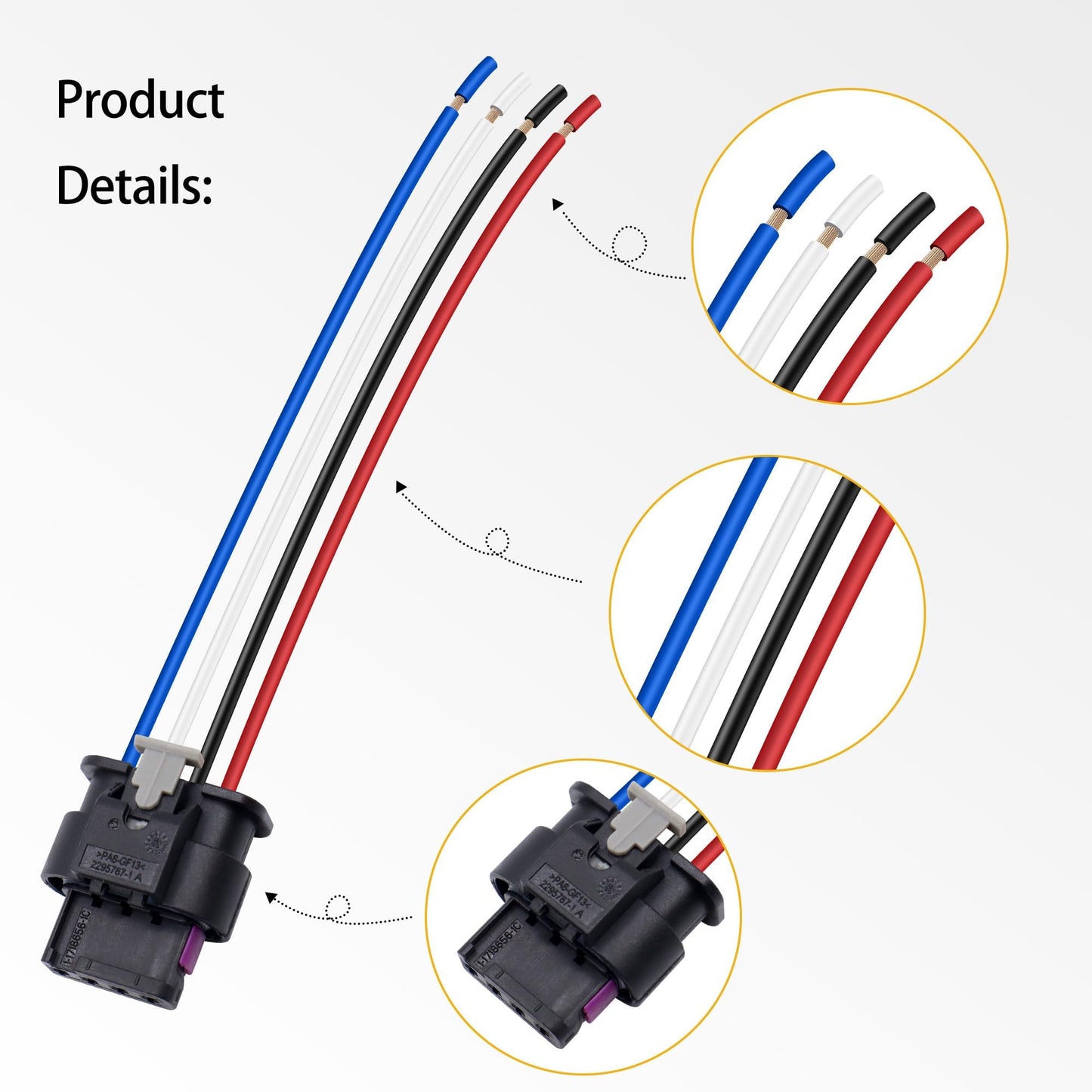HiSport 05149141AF Camshaft Position Sensor Connector Compatible with Dodge Avenger 2011-2014, RAM 1500 2013-2020, Chrysler 200 2011-2017, Jeep Cherokee 2014-2020, Hyundai Tucson 2016-2017,Volkswagen