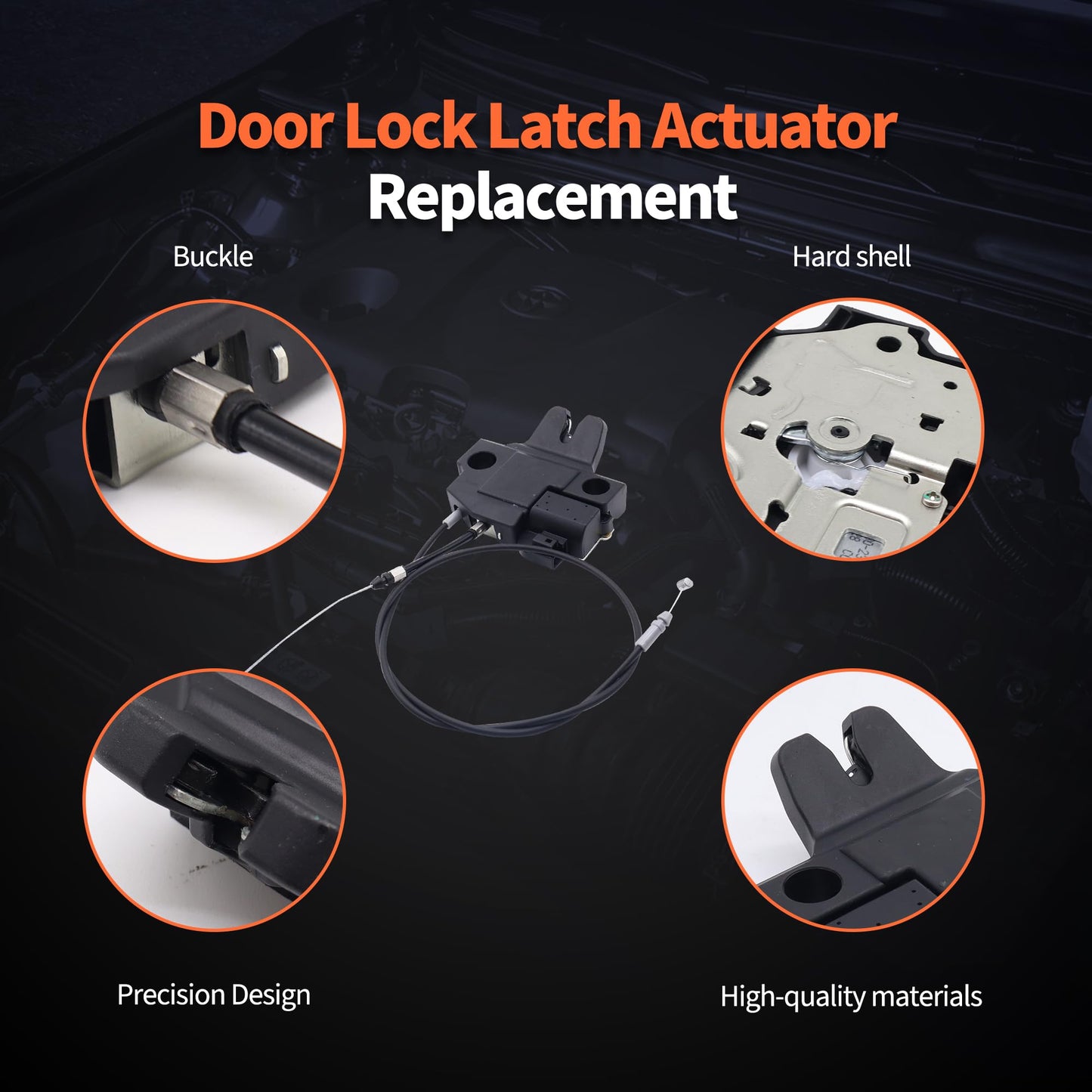 HiSport Trunk Lid Door Lock Latch Actuator with Lock Cable 64600-53060 Compatible with Lexus 2008-2014 is F,2006-2013 IS250 IS350