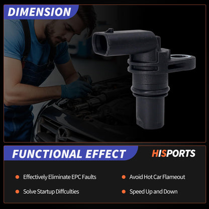 HiSport PC984 Camshaft Position Sensor - Compatible with Audi A1 A3 A4 A5 A6 A8 Seat Volkswagen Arteon Beetle Seat Ibiza Leon Toledo Replaces 04C907601 04C907601K PC984 17211