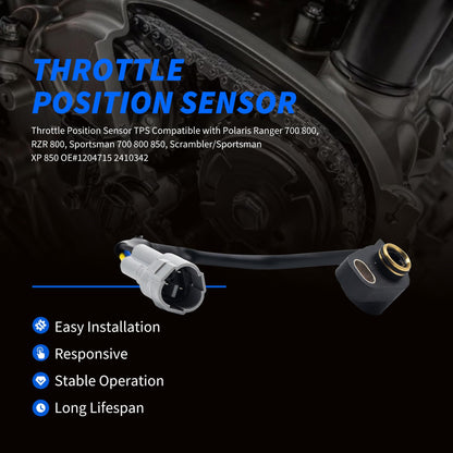 HiSport 1204715 Throttle Position Sensor Compatible with Polaris Ranger 700 800, RZR 800, Sportsman 700 800 850, Scrambler/Sportsman XP 850 Replacement for 2410342