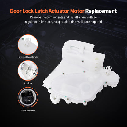 HiSport Door Lock Actuator Front Left Compatible with Honda CRV CR-V 2007 2008 2009 2010 2011, Replacement for 72150-SWA-A01, 72150SWAA01, L4 2.4L Sport Utility