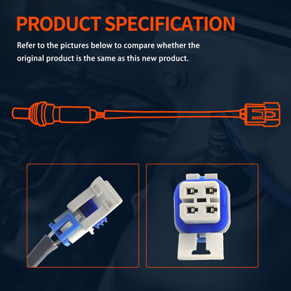 HiSport Downstream Oxygen Sensor Compatible with Cadillac Escalade 2008-2014, Chevrolet Silverado 2500 3500 Classic 2008-2013, GMC Sierra 1500 2500 2008-2013 Yukon XL 1500 2008-2014 Replaces 213-4229