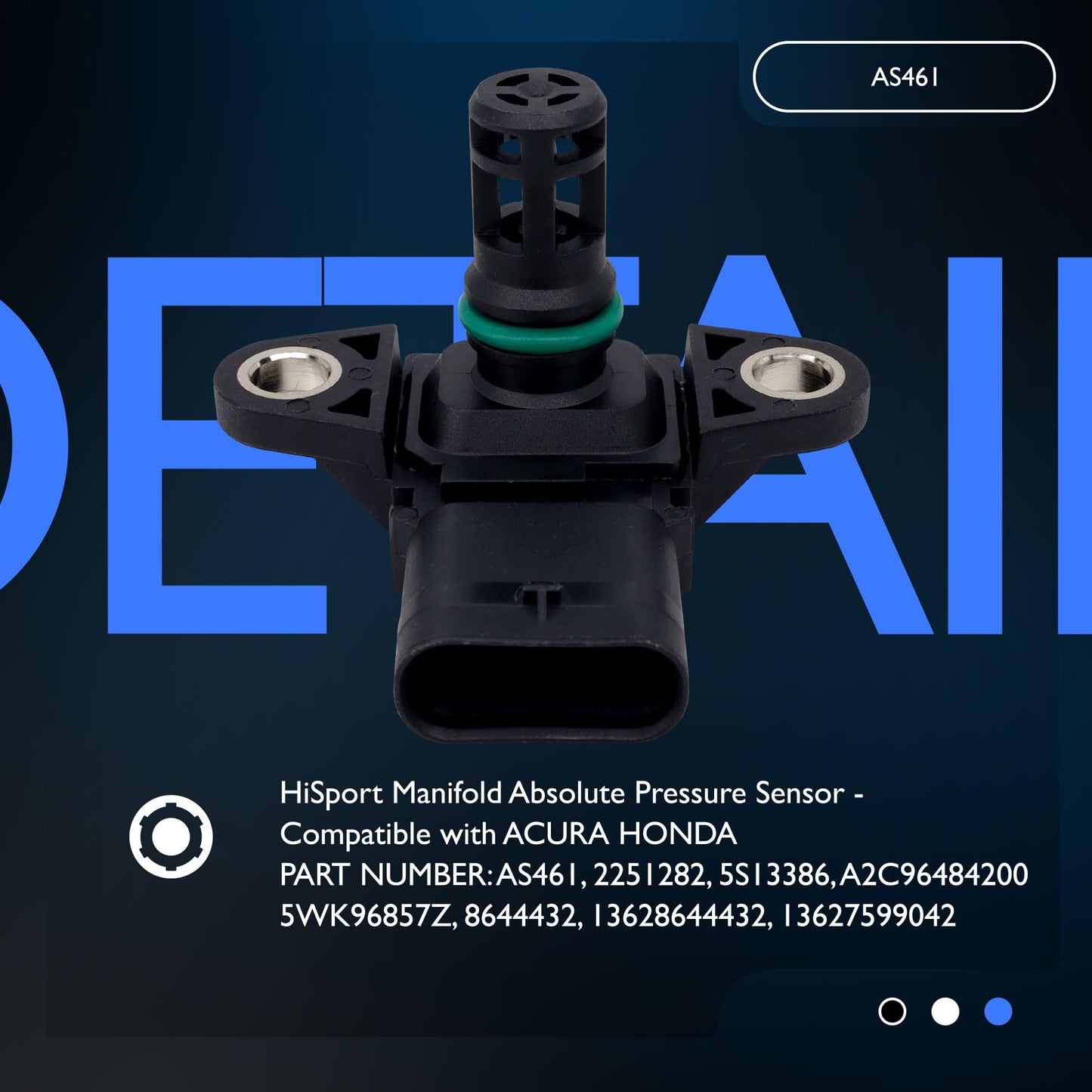 HiSport MAP Manifold Absolute Pressure Sensor - Compatible with BMW 135I 135IS 228I 320I 328I 335I 428I 435I Replaces 13628644432 13627599042 5WK96857Z