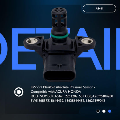 HiSport MAP Manifold Absolute Pressure Sensor - Compatible with BMW 135I 135IS 228I 320I 328I 335I 428I 435I Replaces 13628644432 13627599042 5WK96857Z