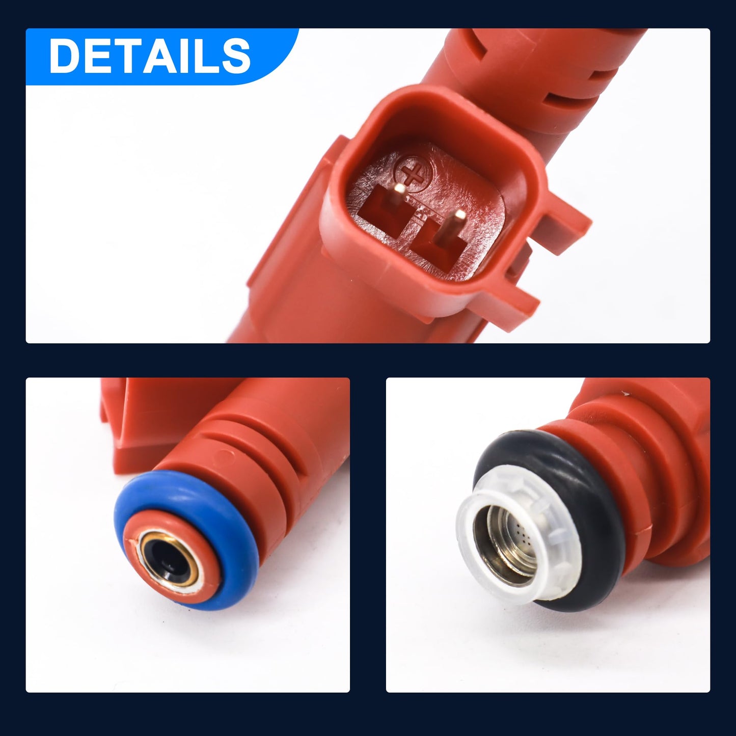 HiSport Fuel Injector 0280156161 6 PCS Compatible with Jeep 4.0L 1999-2004 I6 Upgrade 12 Hole 22LB Injectors