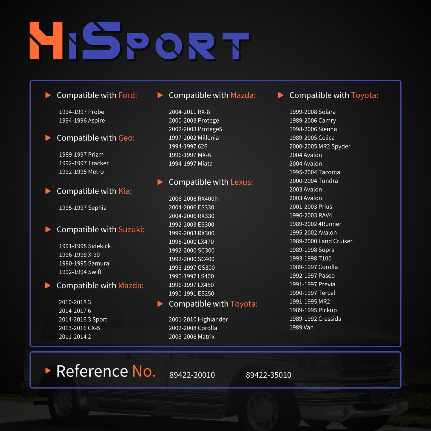 HiSport Engine Coolant Temperature Sensor with Connector Pigtail Harness 89422-20010 - Compatible with Toyota 4Runner Avalon Camry Corolla Highlander Land Cruiser Matrix Rav4 Sienna Lexus Mazda