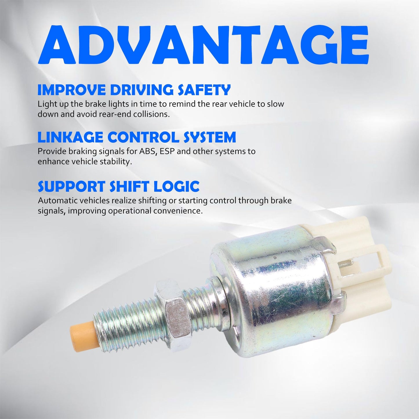 HiSport Brake Light Switch 84340-06010 Compatible with Lexus ES30 LS400 SC300 GS400 IS300 SC400, Replacement for Toyota Corolla Camry Estate RAV4 Land Cruiser SLS-203 2011759 8434004030