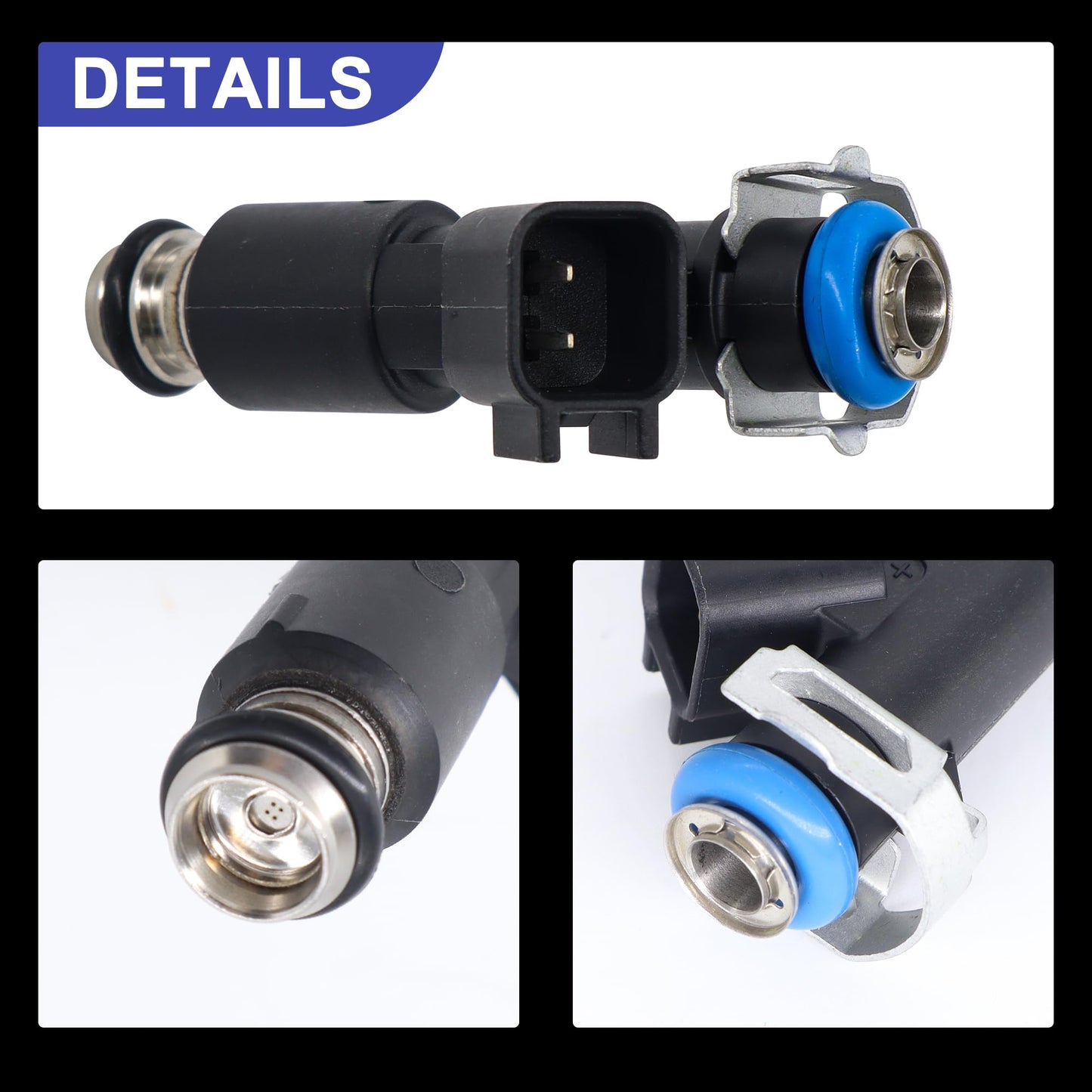 HiSport 4 Fuel Injectors 12582219 Disc Fuel Injectors with Retainer Clip Replacement for chevrolet Cobalt 2005-2010 2.2L,Compatible with Pontiac G5 2007-2010 2.2L,Pursuit 2005-2006 2.2L L4 2171634