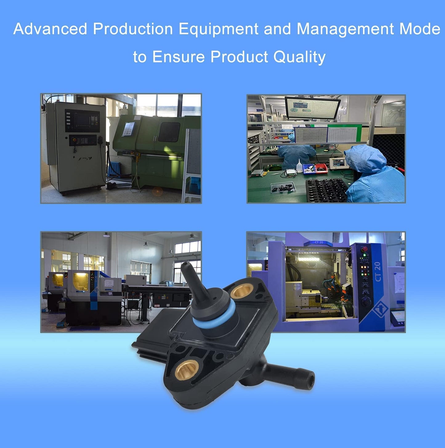 HiSport 0261230093 Fuel Injection Pressure Sensor Compatible with Ford Crown Victoria E-150 F-150 250 350 450 Escape Expedition Explorer Focus Mustang, Lincoln Mark LT, Mazda Tribute, Mercury Sable