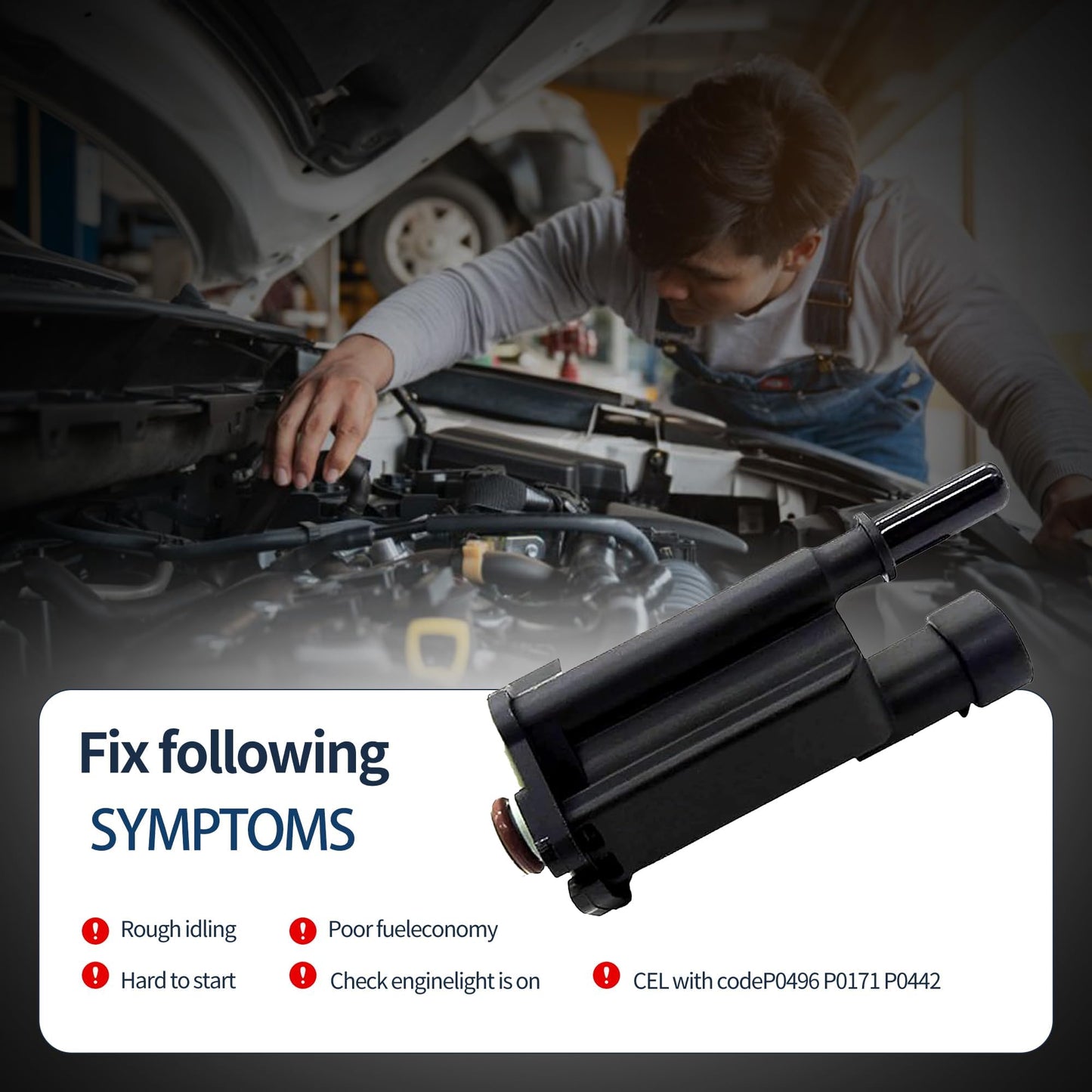 HiSport 12581282 Vapor Canister Purge Valve Solenoid - Compatible with Buick Cadillac Chevy GMC HUMMER PONTIAC SATURN 2004-2009 - Repalces 12573220 12576688 12581283 12582627 12592015