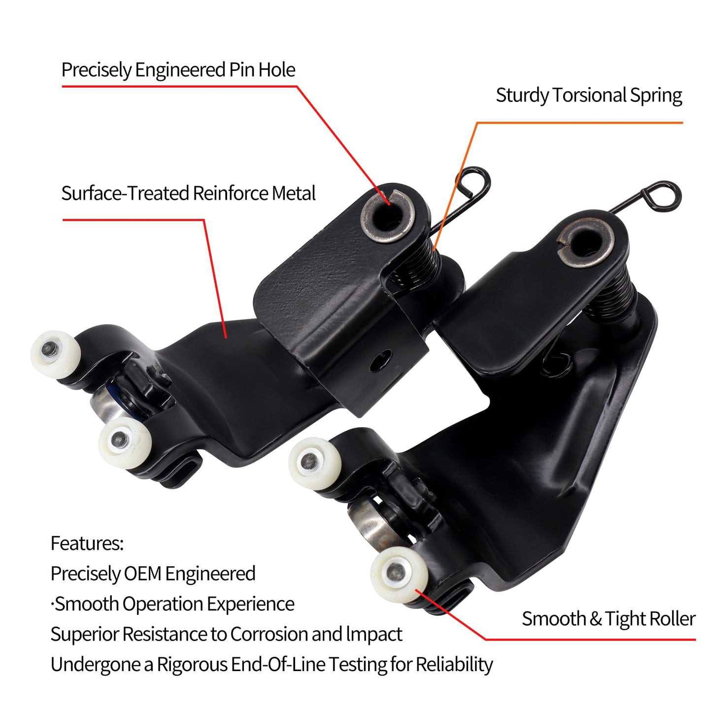 HiSport Sliding Door Roller Left & Right Passenger Side Compatible with Honda Odyssey EX EX-L Touring 2005-2010 Power Slide Door Roller Assembly Replaces 72561-SHJ-A21 72521-SHJ-A21
