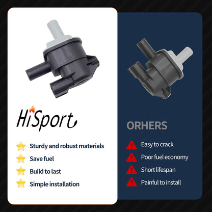 HiSport Vapor Canister Purge Valve Solenoid - Compatible with Lexus Mazda 3 Scion LA Toyota Replacement PE01-18-751