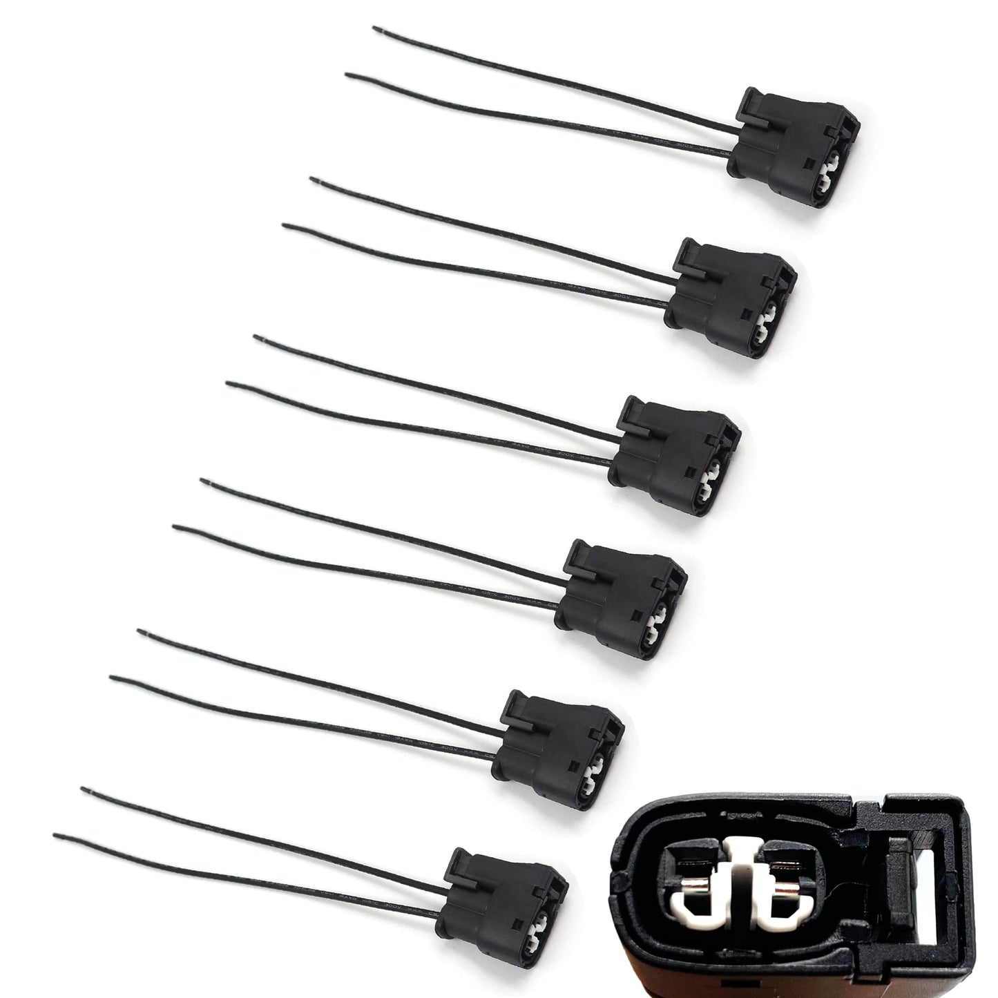 HiSport Ignition Coil Connector Pigtail Plug Compatible with Mazda Lexus Toyota Supra 1JZ 2JZ 6 Pcs