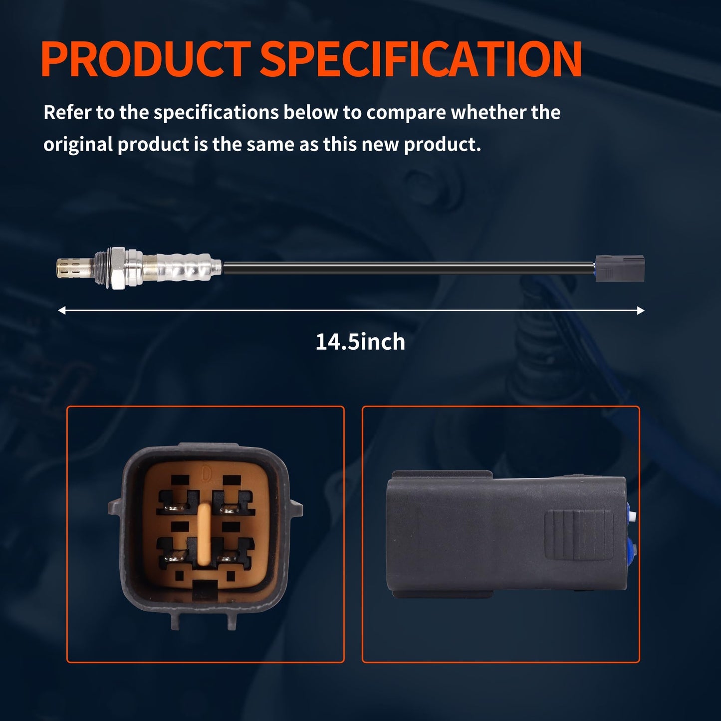 HiSport 4-Wire Downstream Oxygen Sensor - Heated O2 Sensor 325mm Length Compatible with Mazda 3 L4 2.0L 2010, 2011, 2012, 2013,Replaces 250-24872