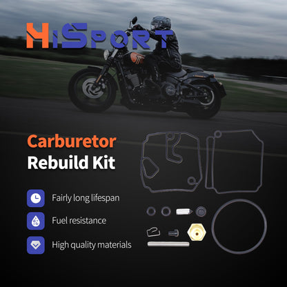 HiSport Carburetor Carb Rebuild Repair Kit Replacement for Yamaha 75HP 80HP 90HP 2-stroke with Gasket Jet Needle Valve O-ring Valve Cap