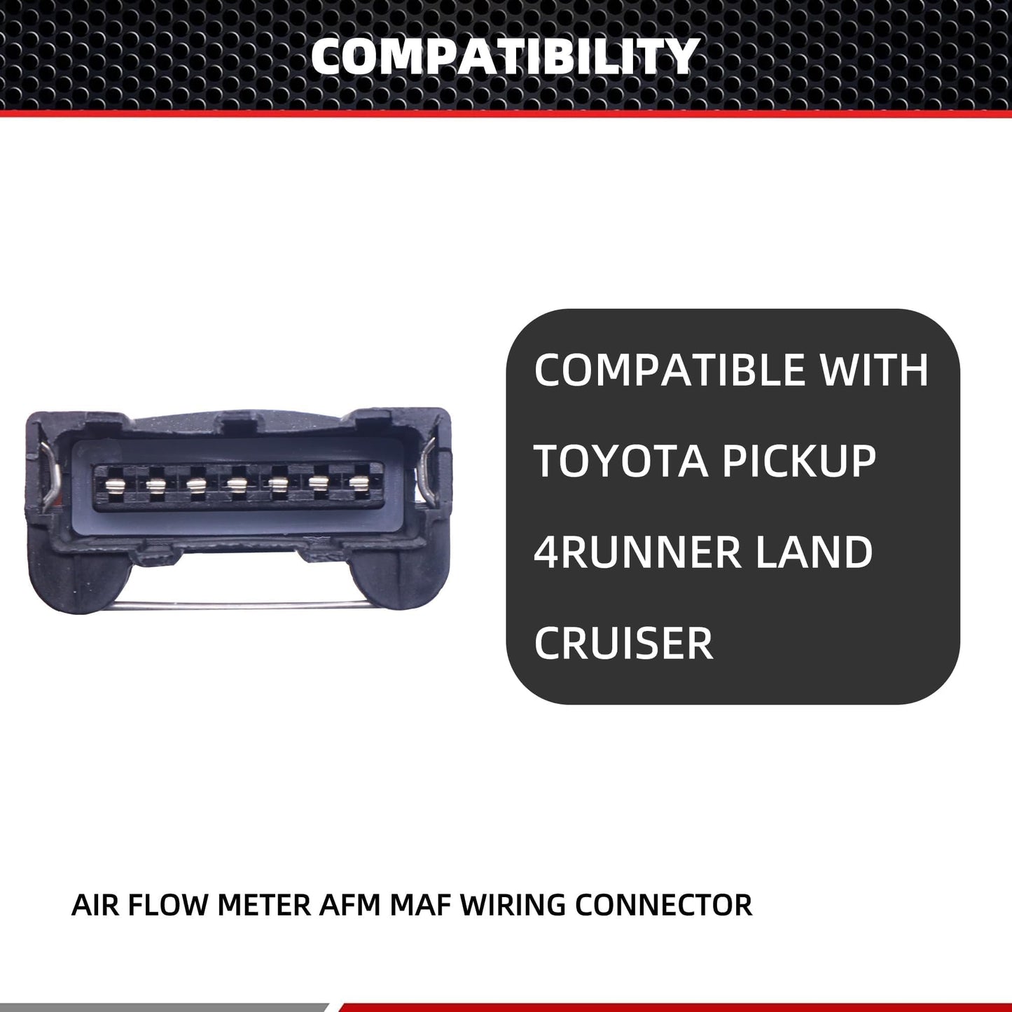 HiSport 2225035050 Mass Air Flow Connector Compatible with Toyota 4Runner 1990-1995, Pickup 1989 1990 1991 1992 1993 1994 1995 4Cyl 2.4L Replace 7420055, 22250-35050, 28727, 5S2890