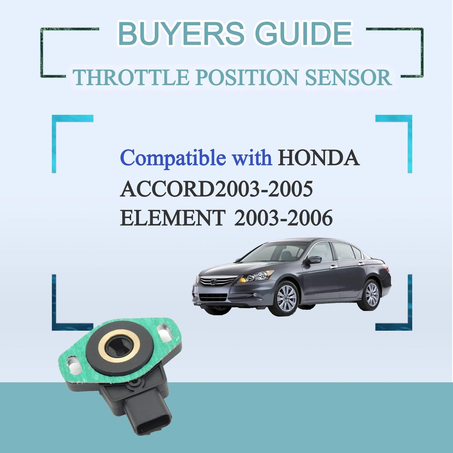 HiSport 977-023 TPS Throttle Position Sensor Compatible with Honda Element Accord 2003 2004 2005 2006 Replacement for OEM T42004, 16400PZDA01, 16400PZDA02, 16400PZDA03, 16400PZDA11, 16400
