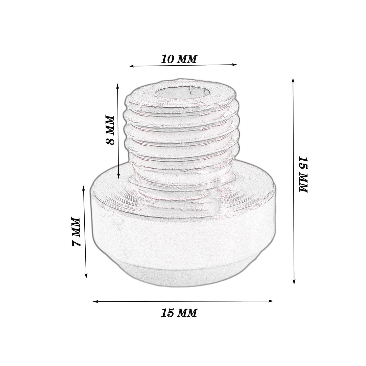 HiSport Motorcycle Mirror Hole Plugs Universal M10x1.25 Compatible With NC750S MT/ CB1000R/ Grom MSX125, KAWASAKI Z250SL/ Z400/ Z125, TRIUMPH Speed Triple 1050, SUZUKI, YAMAHA, DUCATI