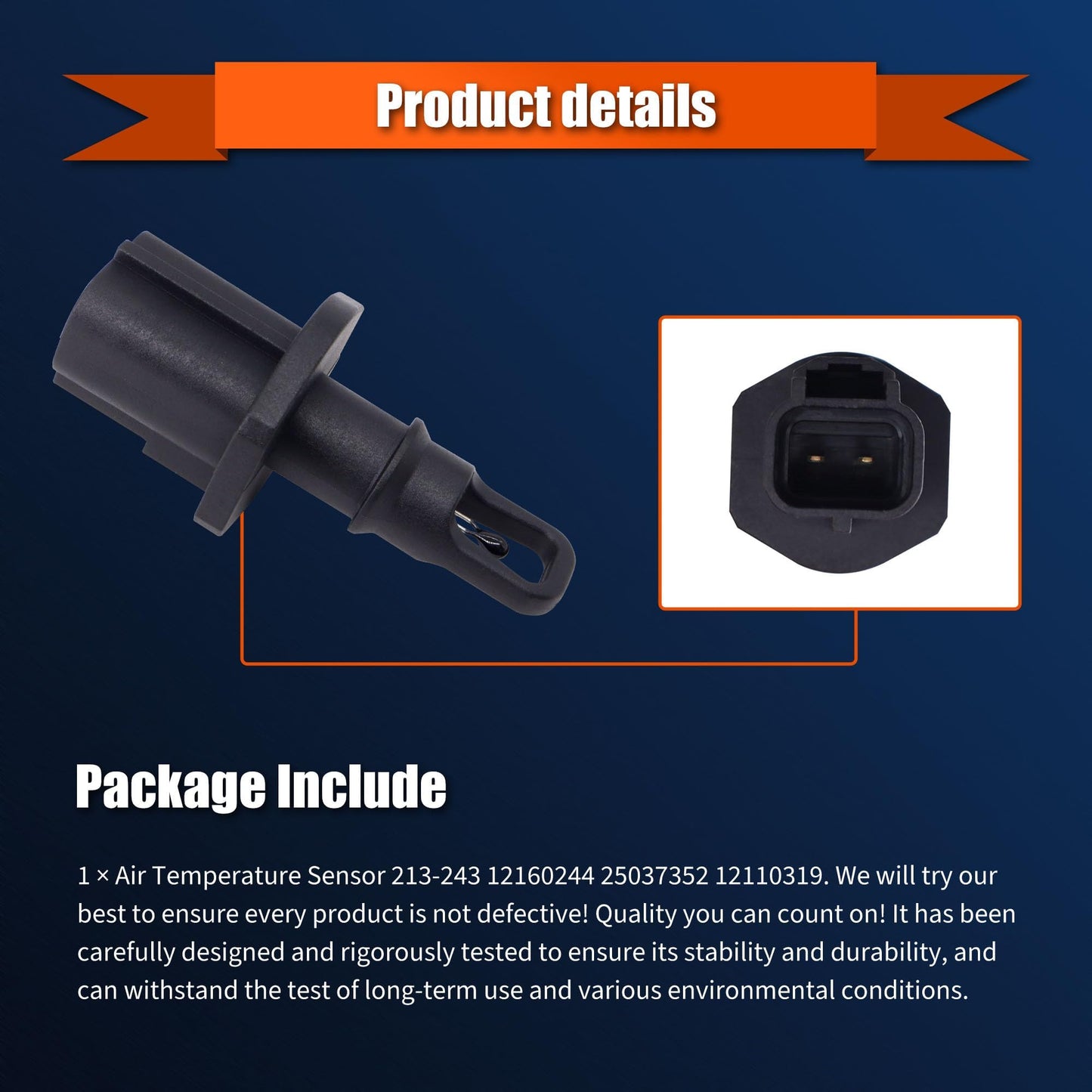 HiSport F57F12A697AA Intake Air Charge Temperature Sensor Compatible with Ford E-150 E-250 E-350 E-450 E-550 Lincoln Blackwood Continental Mazda B2300 B2500 B3000 B4000 Mercury Mystique Sable Tracer