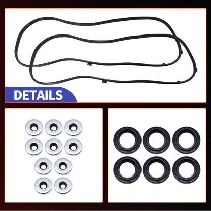 HiSport Valve Cover Gasket - Compatible with Acura TL RL TL MDX Compatible with Honda Accord Odyssey Pilot Ridgeline Compatible with Saturn Vue 2003-2009 3.0L 3.2L 3.5L - Replace 12341RCAA01