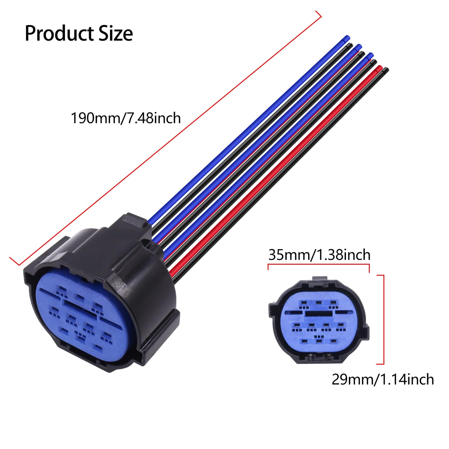 HiSport Halogen Headlight Connector Plug Pigtail Harness HP406-10021 Compatible with Hyundai Elantra 2017-2018,Replacement for Kia Telluride EX, LX, S, SX 3.8L V6 2020-2021