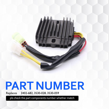 HiSport 3402-682 Voltage Regulator Rectifier Compatible with Arctic Cat 375 2X4 4X4 2002 400 2001-2008 TRV 400 2006-2008 TBX 400 2004-2006 DVX 400 2004-2008 500 2000-2009 TRV 500 2003-2008 TBX 500