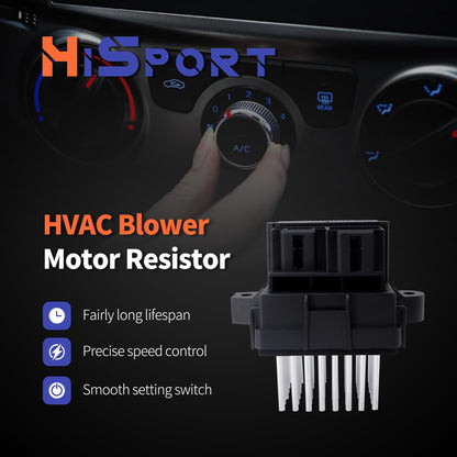 HiSport HVAC Blower Speed Motor Control Module/Resistor Compatible with Buick Allure Cascada Enclave Chevy Avalanche Cadillac Escalade Ford Edge Gmc Hummer Lincoln Replaces 13503201 84178783 RU730