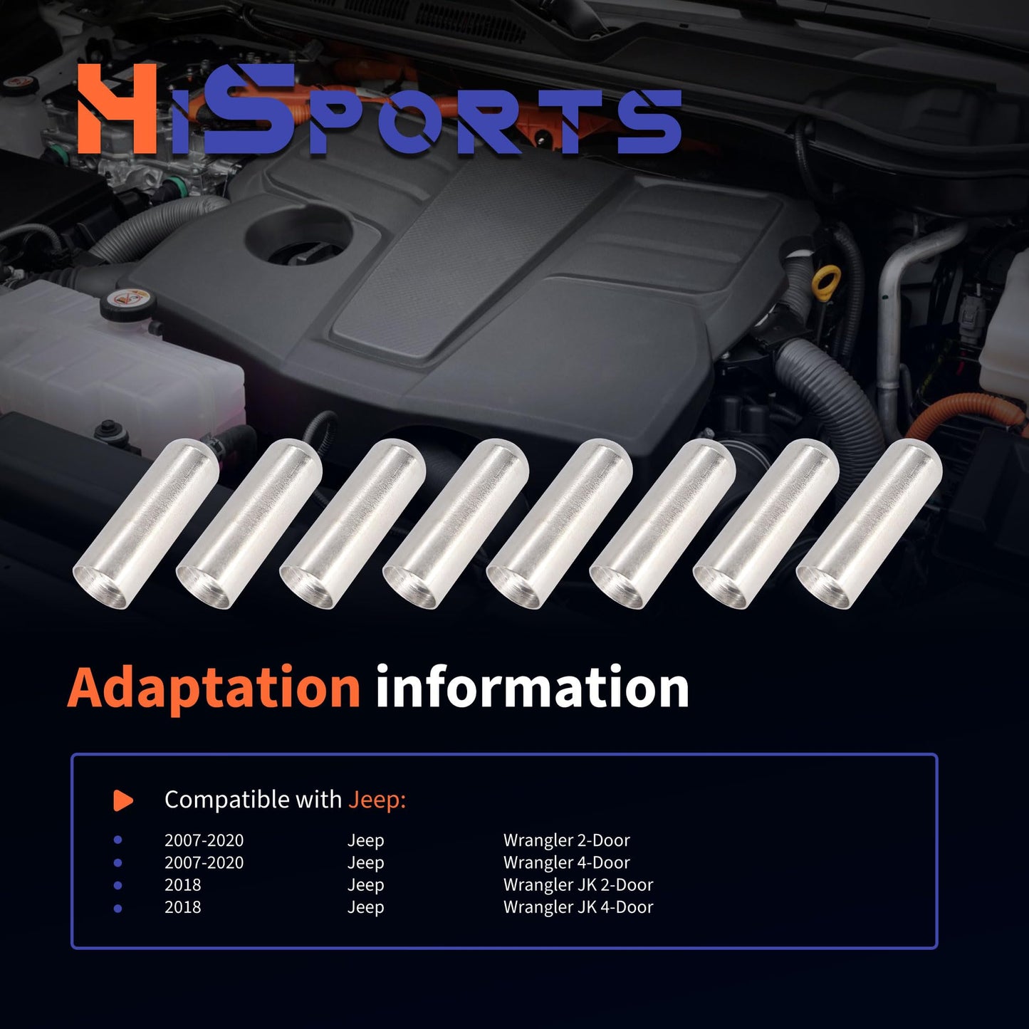 HiSport Door Bushing Removal Tool Hinge Liners Door Pin Guides - Compatible with Jeep Wrangler JK JKU JL JLU Gladiator JT 2007-2020