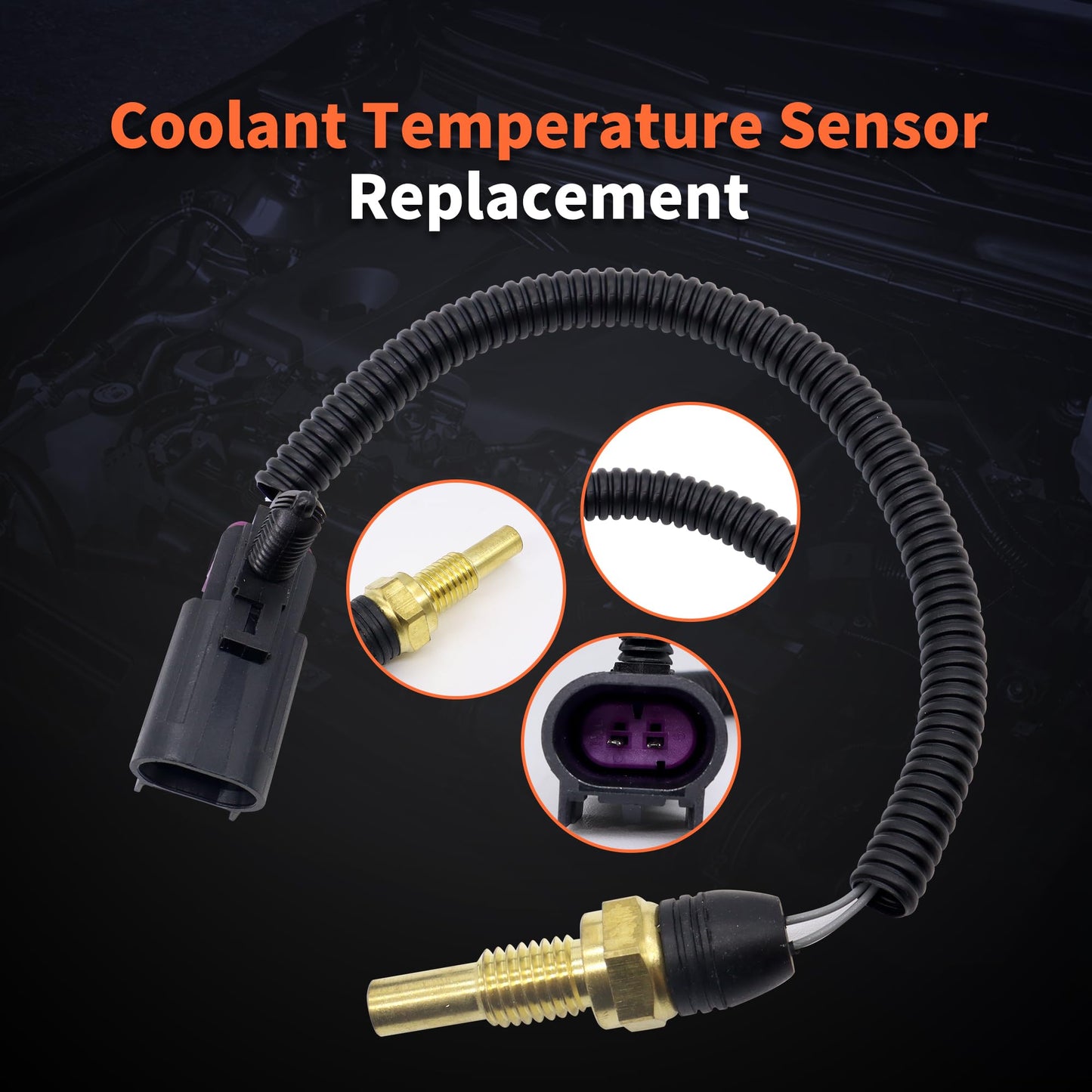 HiSport Coolant Temperature Sensor 213-963 Compatible with Buick Rainier 2004-2005 & Chevrolet Trailblazer 02-05 & GMC Envoy 2002-2005 & Isuzu Ascender 2003-2005 & Oldsmobile Bravada 2002-2004