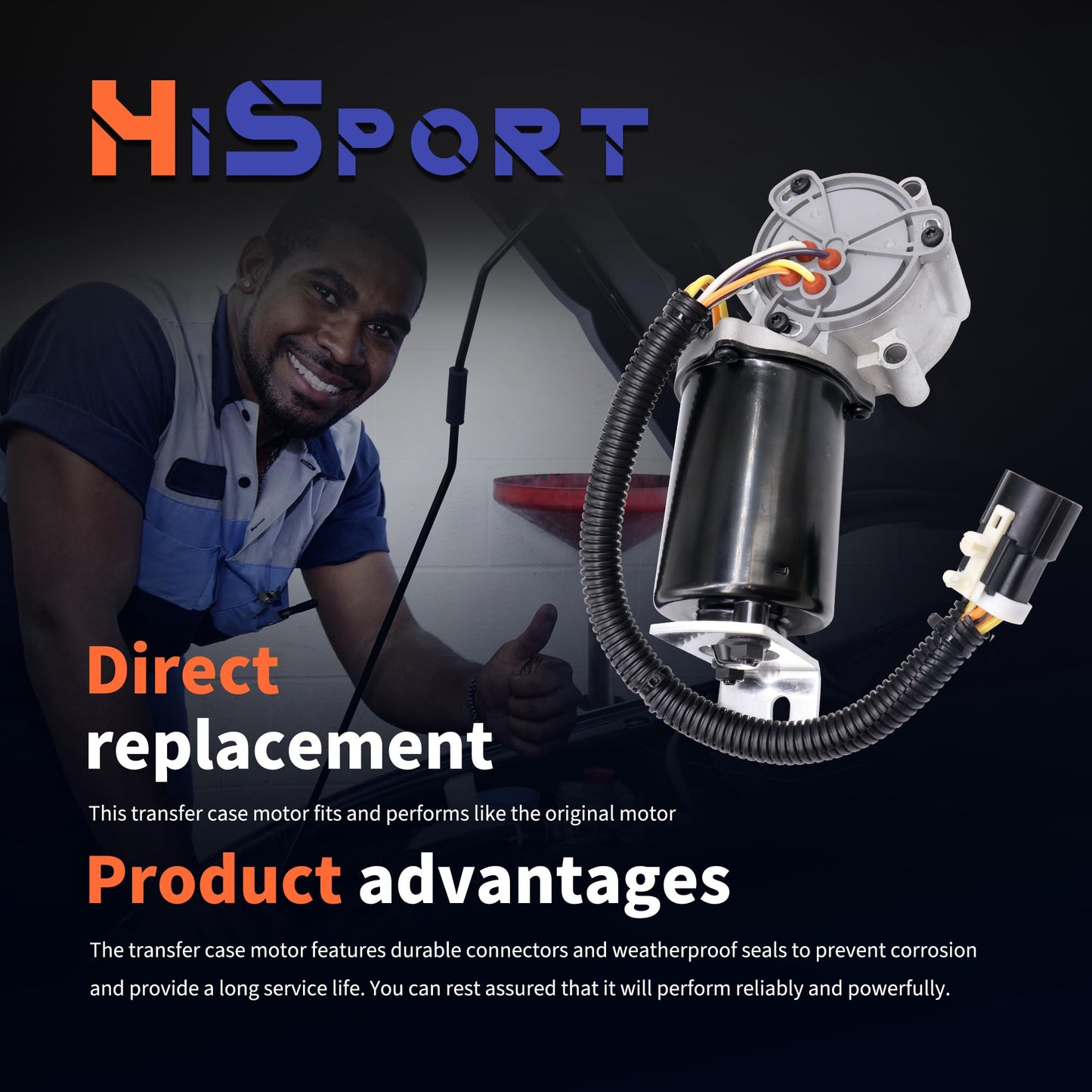 HiSport 600-807 Transfer Case Motor - Compatible with Mazda B2300 1995-1997 B2500 1998-2001 B3000 1995-2003 B4000 1995-2004 Compatible with Ford Explorer Sport 2003 Explorer Sport Trac 2003-2005